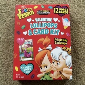 Fruity Pebbles Valentine Lollipops & Card Kit *New*